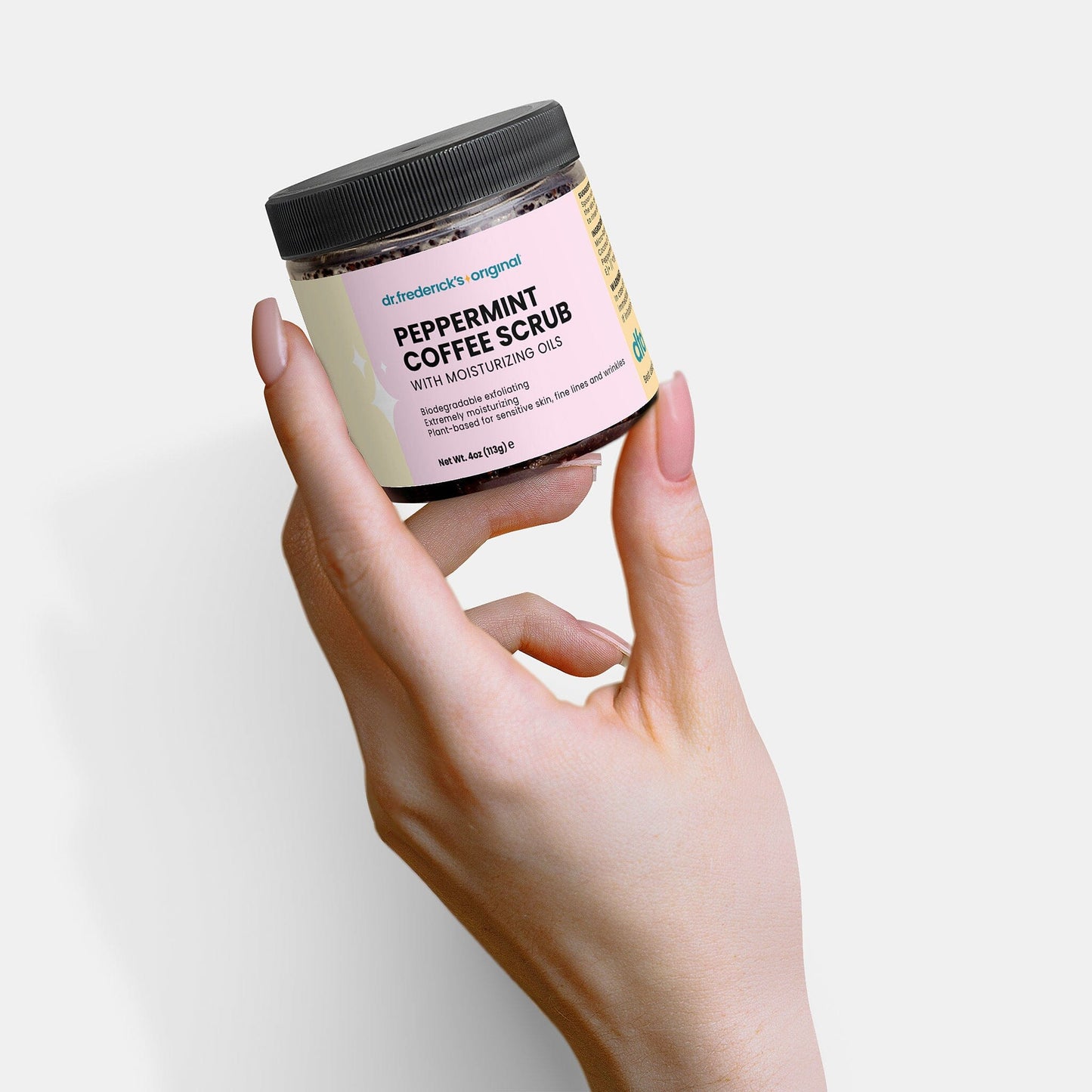 Dr. Frederick's Original Peppermint Coffee Scrub - Exfoliating Hand & Foot Scrub with Organic Coffee, Coconut Oil & Sea Salt - Moisturizing Treatment for Dry Cracked Heels & Rough Hands (4oz) Moisturizing Therapy Dr. Frederick's Original