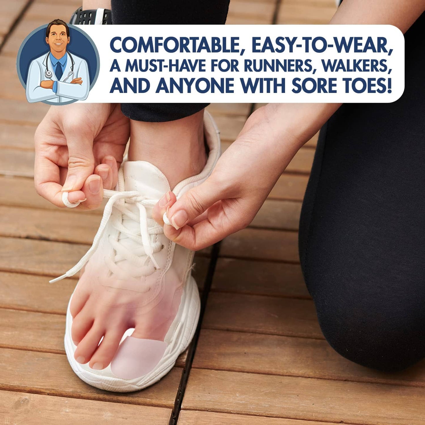 Dr. Frederick's Original Soft Gel Toe Protectors for Men & Women - 12 Pieces - Toe Caps for Foot Pain Relief - Flexible Cushions - Toe Sleeves for Ingrown Toenails, Corns, Calluses, Blisters Toe Protectors Dr. Frederick's Original