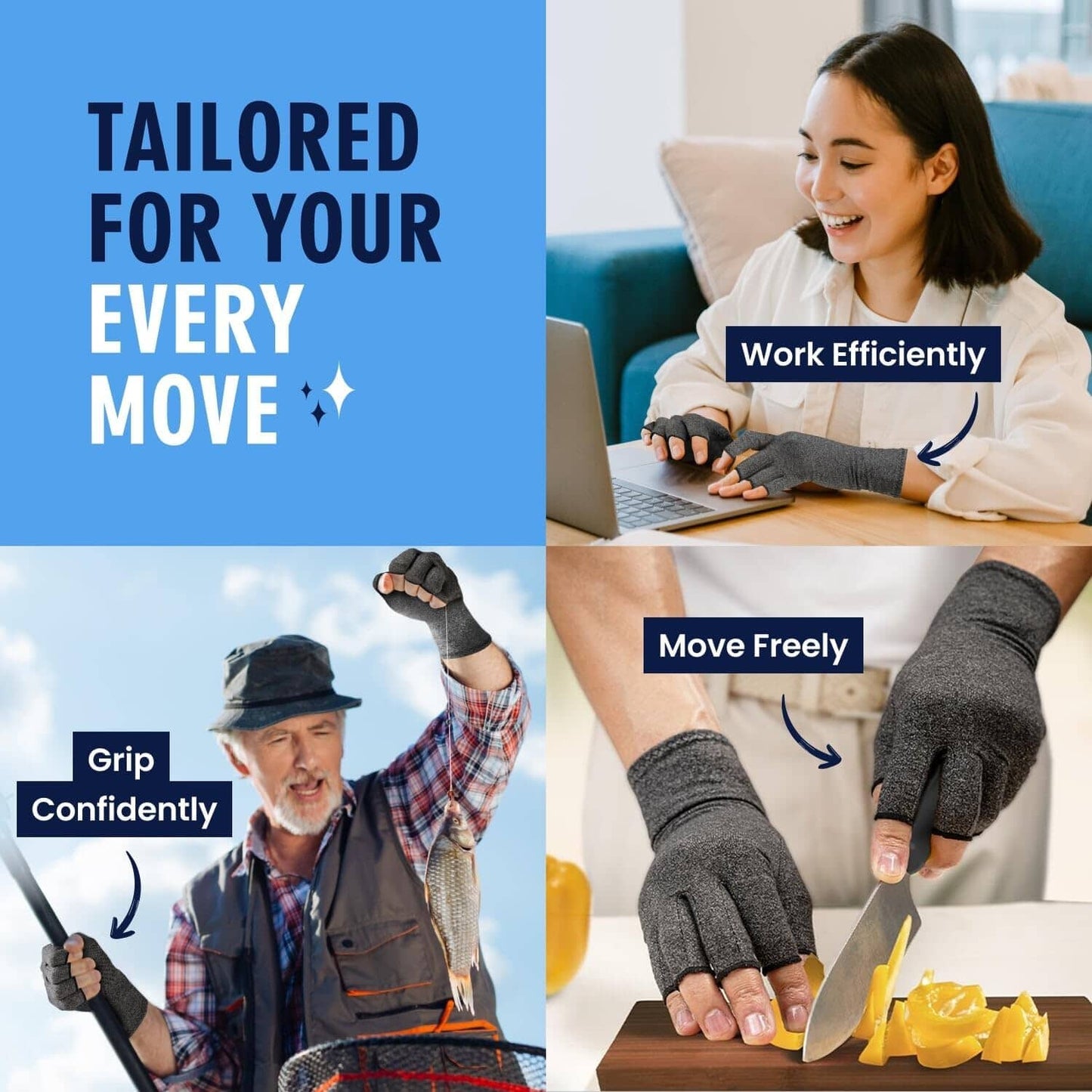 Dr. Frederick's Original Arthritis Compression Gloves for Women & Men - Ideal for Arthritis Hand Pain Relief, Carpal Tunnel, Reynaud’s & Poor Circulation Hand Pain Dr. Frederick's Original