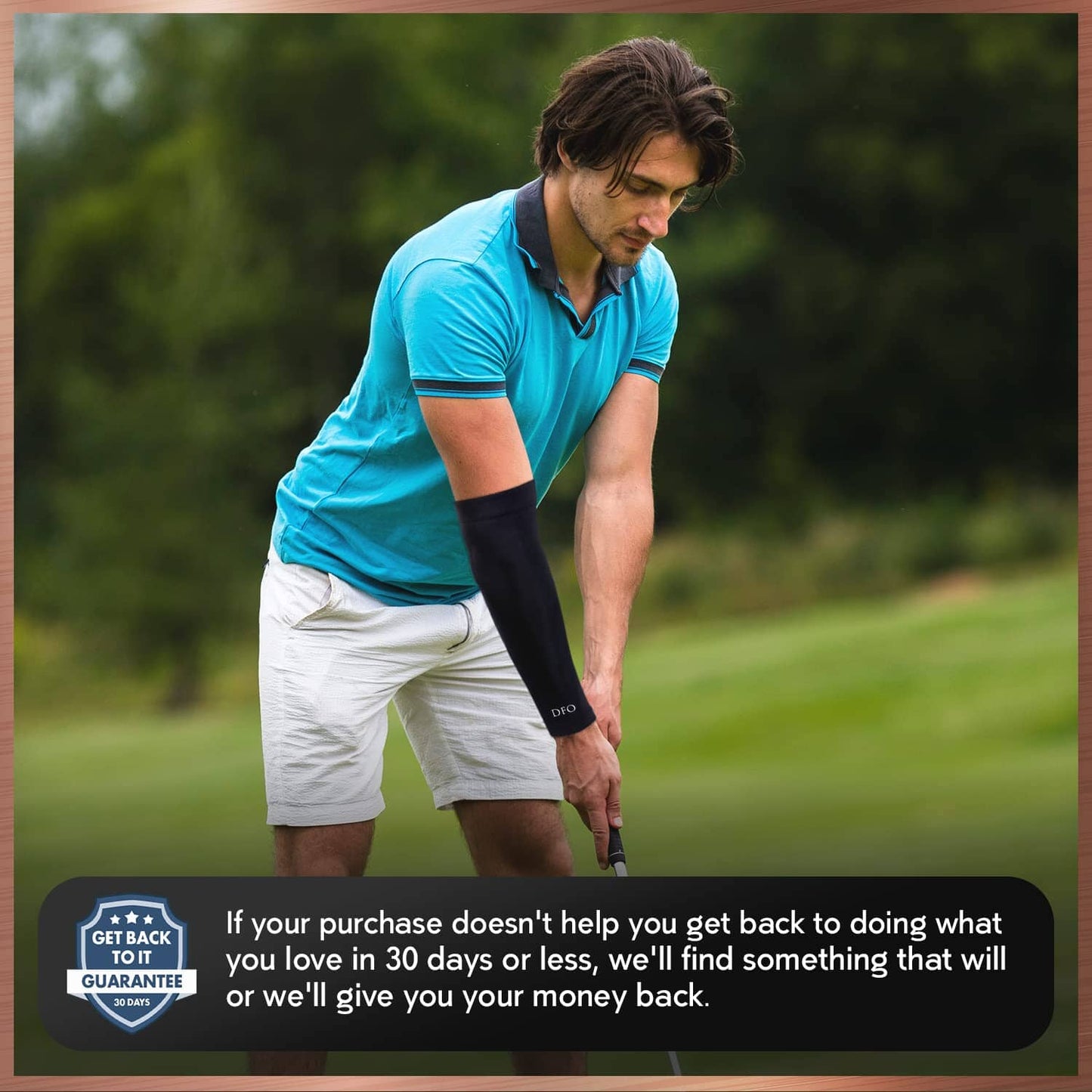 Dr. Frederick's Original Copper Compression Elbow Sleeve - 1 Sleeve - Elbow Support - Compression Sleeve For Men and Women - Tendonitis Pain Relief - Golf & Tennis Elbow Brace Elbow Support Dr. Frederick's Original