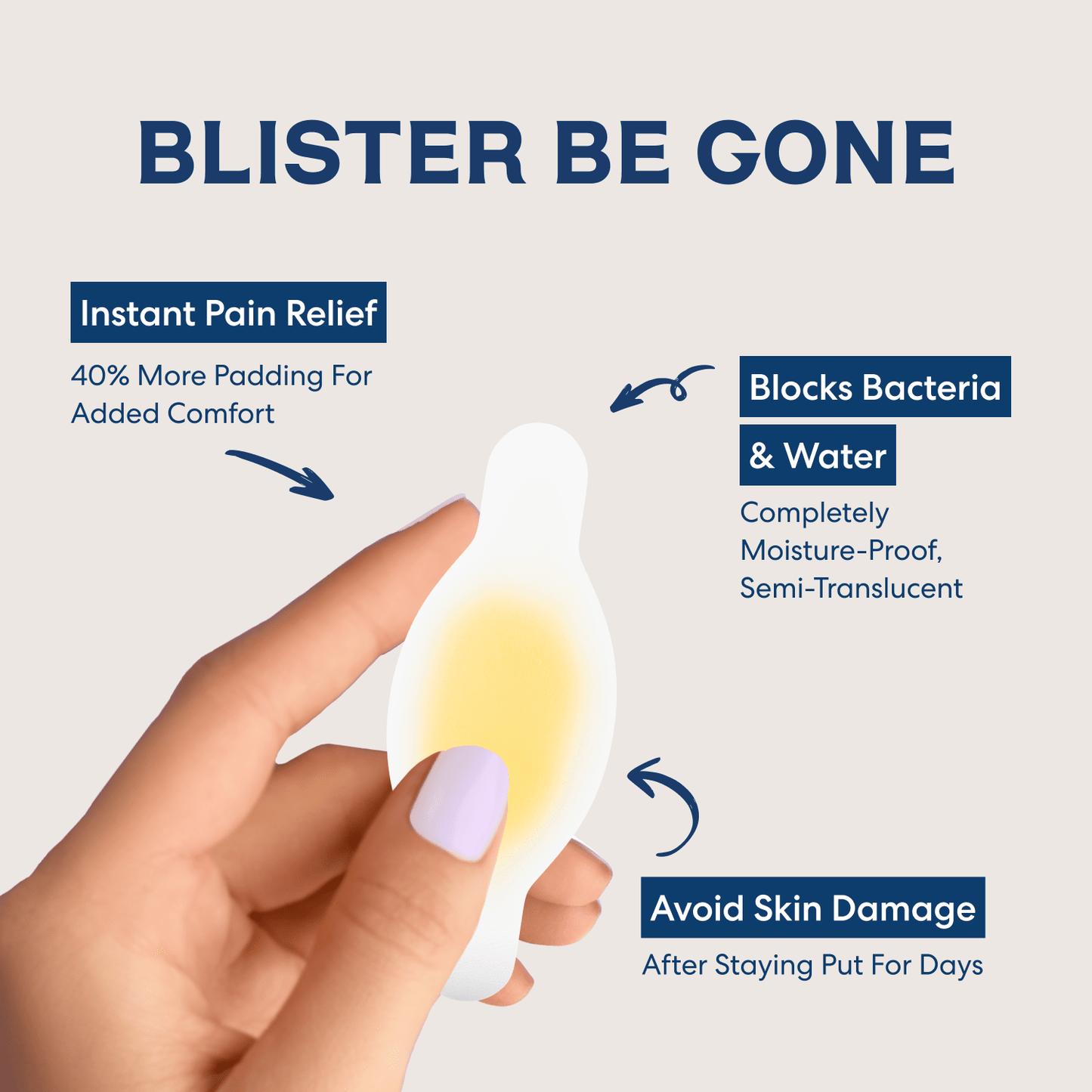 Dr. Frederick's Original Better Blister™ Bandages - 12ct - Water Resistant - 40% More Cushioning - Hydrocolloid Bandages for Foot, Toe, & Heel - Blister Pads for Prevention & Recovery - Variety Pack Blister Care Dr. Frederick's Original