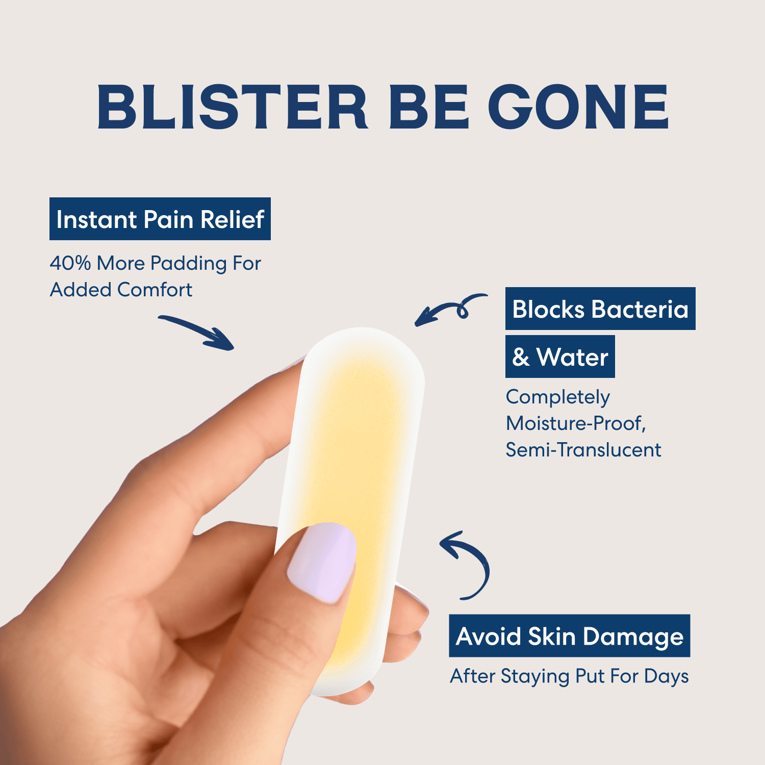 Dr. Frederick's Original Better Blister™ Bandages - 12ct - Water Resistant - 40% More Cushioning - Hydrocolloid Bandages for Foot, Toe, & Heel - Blister Pads for Prevention & Recovery - Variety Pack Blister Care Dr. Frederick's Original