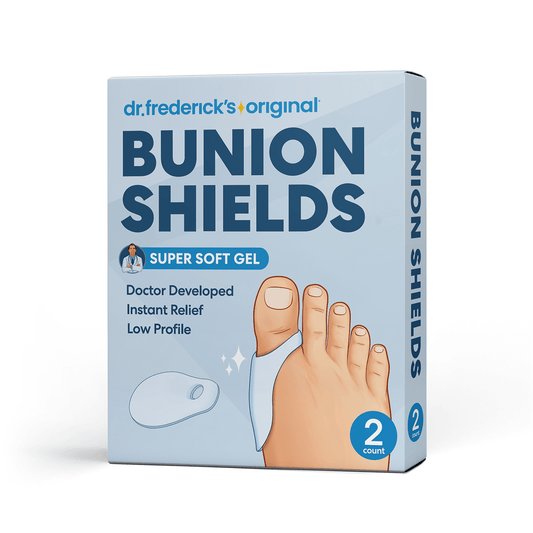 Dr. Frederick's Original Low-Profile Bunion Pads - 2 ct - Slim Gel Cushions for Hallux Valgus Pain Relief - Perfect for Shoes Foot Pain Dr. Frederick's Original