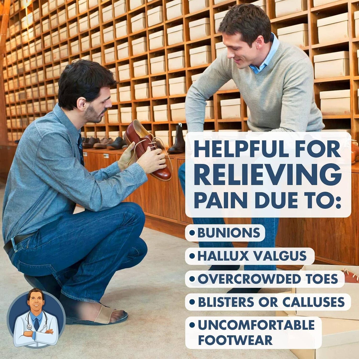 Dr. Frederick's Original Bunion Sleeves - 2 ct - Orthopedic Relief Socks for Pain - Gel Pad Cushion for Big Toe Foot Pain Dr. Frederick's Original