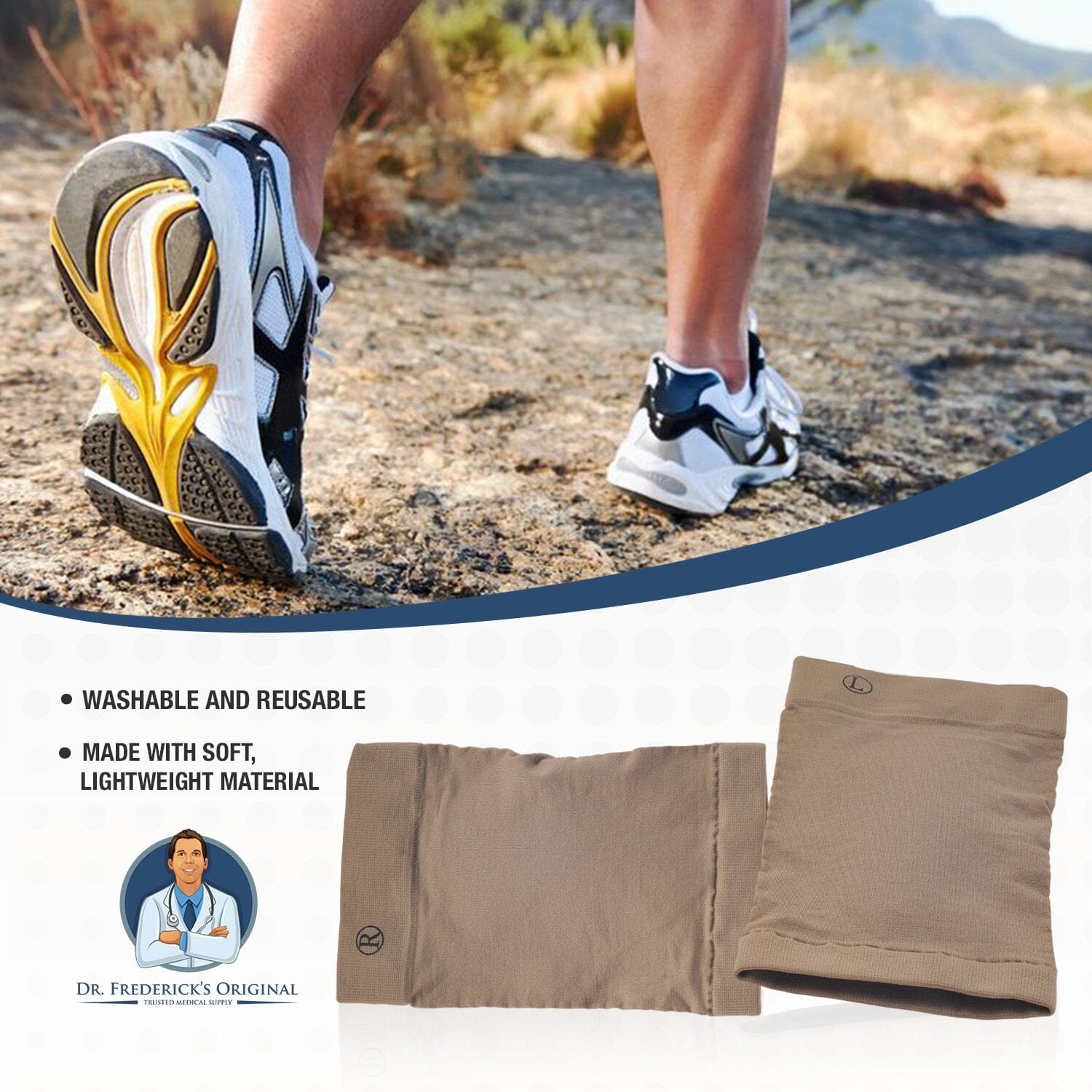 Dr. Frederick's Original Arch Support Sleeve Set - 2 Pieces - Soft Gel Sleeves for Flat Foot Pain - Arch Support - Plantar Fasciitis Pain Relief - W6-10 | M4.5-8 Foot Pain Dr. Frederick's Original