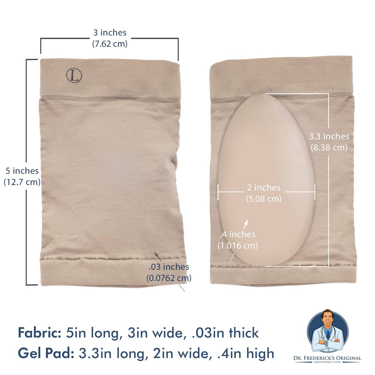 Dr. Frederick's Original Arch Support Sleeve Set - 2 Pieces - Soft Gel Sleeves for Flat Foot Pain - Arch Support - Plantar Fasciitis Pain Relief - W6-10 | M4.5-8 Foot Pain Dr. Frederick's Original