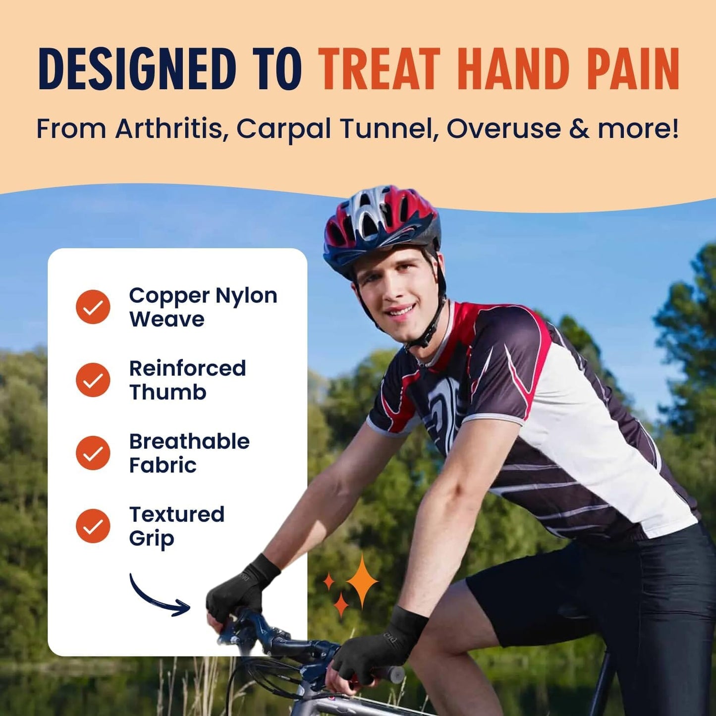 Dr. Frederick's Original Copper Comfort Gloves - 2 Gloves - Great for Typing and Everyday Activities - Fit Guaranteed Hand Pain Dr. Frederick's Original