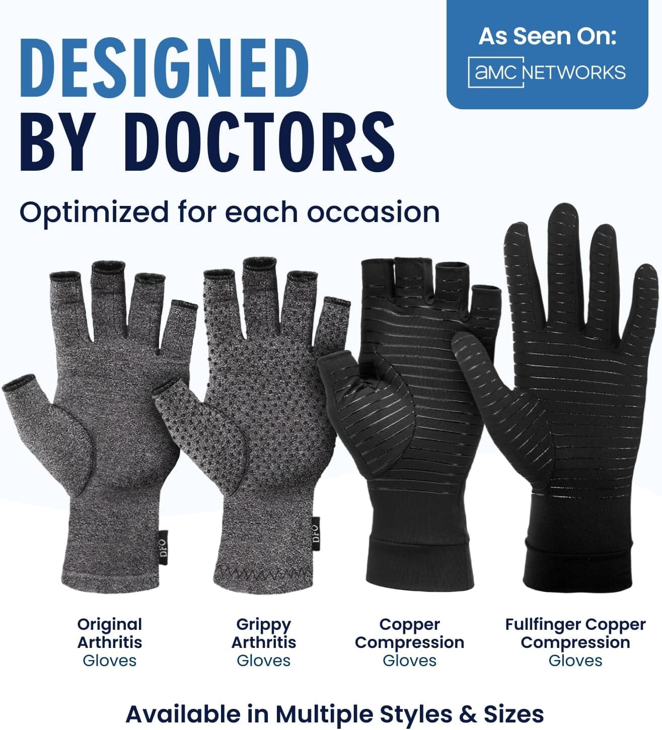 Dr. Frederick's Original Copper Comfort Gloves - 2 Gloves - Great for Typing and Everyday Activities - Fit Guaranteed Hand Pain Dr. Frederick's Original