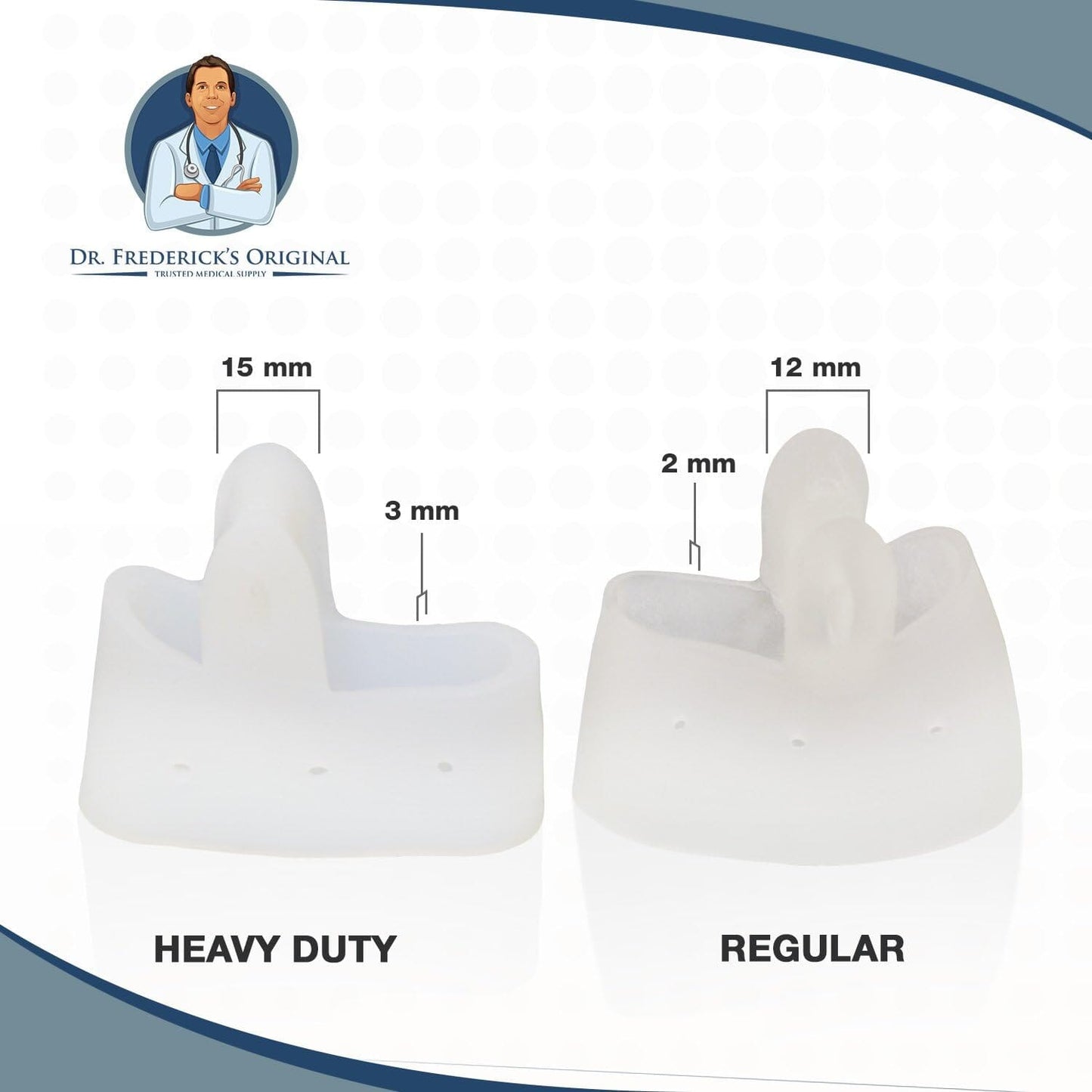 Dr. Frederick's Original Deluxe Bunion Pad & Toe Spacer - 2 Pieces - Soft Gel Toe Separators for Active People - Pain Relief for Bunions & Tailor's Bunions - Heavy Duty Foot Pain Dr. Frederick's Original