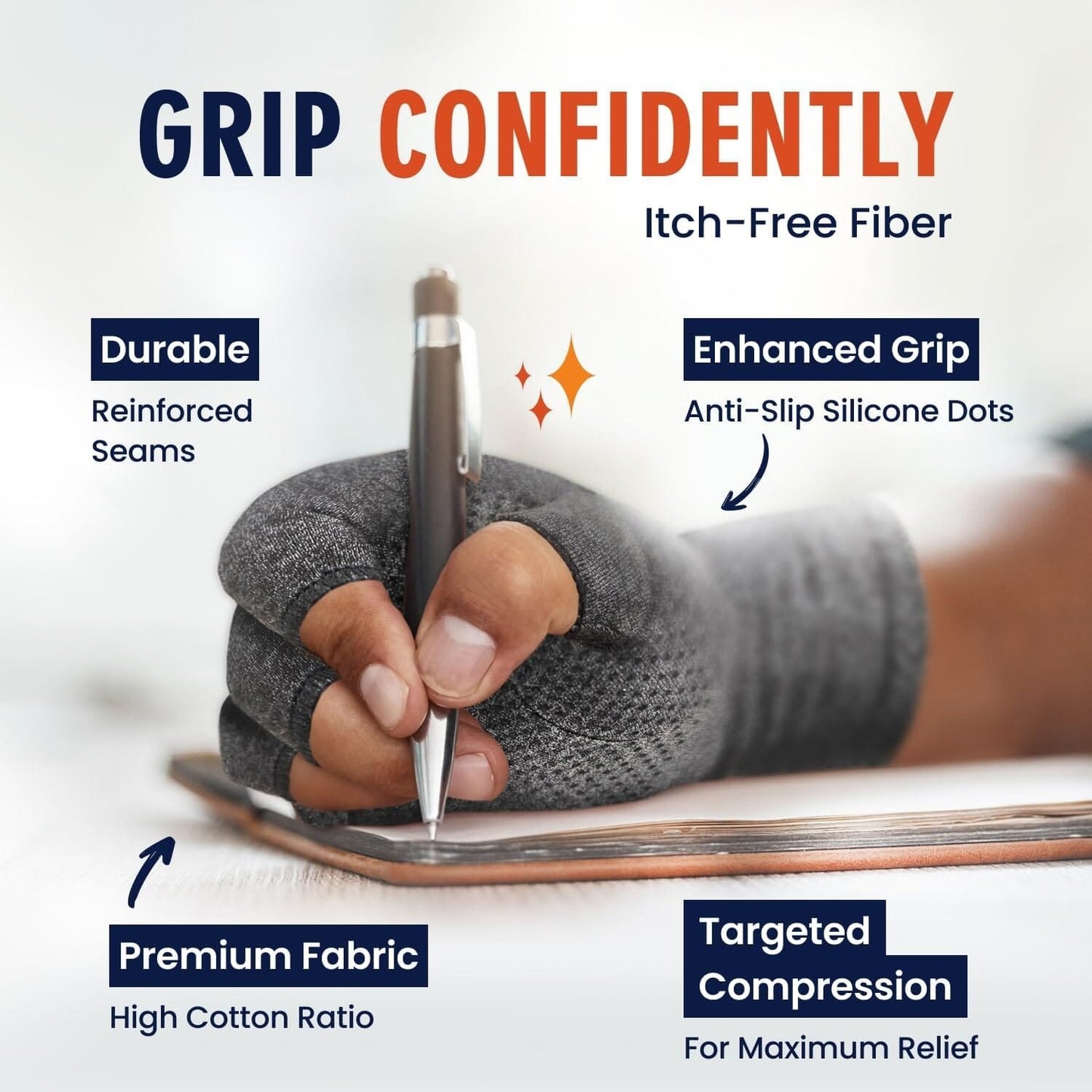 Dr. Frederick's Original Grippy Arthritis Gloves for Women & Men - Anti-Slip Compression Gloves for Arthritis Pain Relief Hand Pain Dr. Frederick's Original