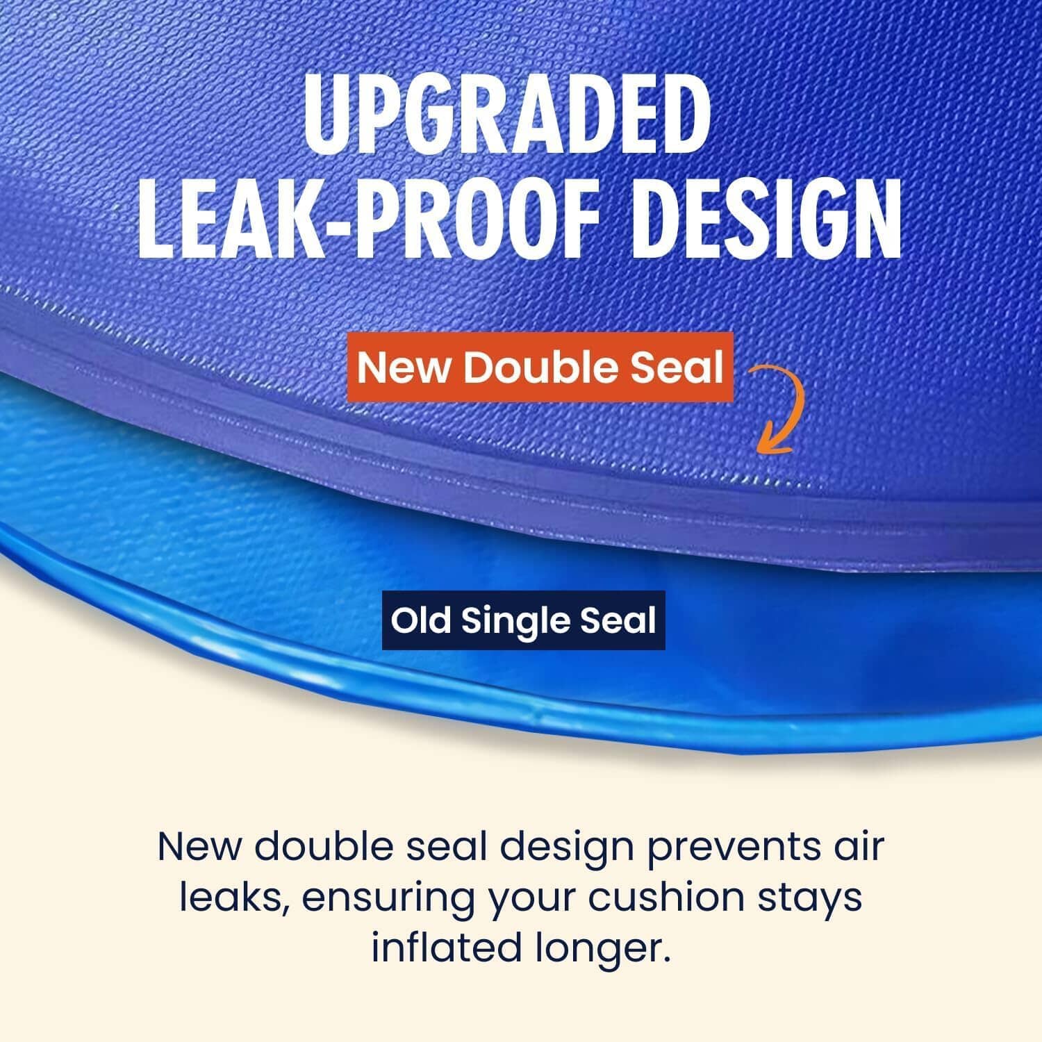 Dr. Frederick's Original Donut Pillow - 18" Inflatable Donut Cushion for Tailbone Pain Relief - Donut Pillow Seat Cushion for Hemorrhoids, Bed Sores, Prostatitis - Gray Flannel & Vinyl Back Pain Dr. Frederick's Original