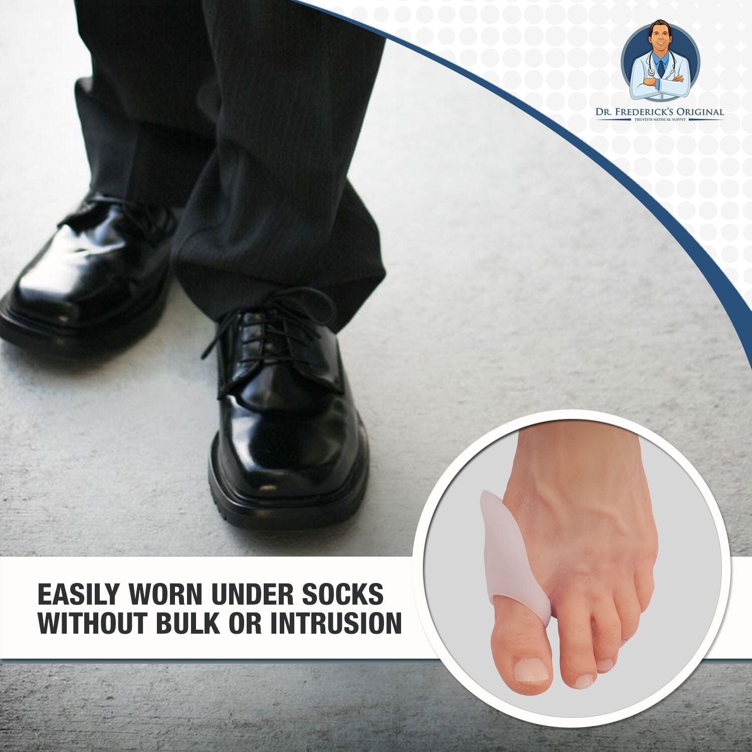 Dr. Frederick's Original Low-Profile Bunion Pads - 2 ct - Slim Gel Cushions for Hallux Valgus Pain Relief - Perfect for Shoes Foot Pain Dr. Frederick's Original