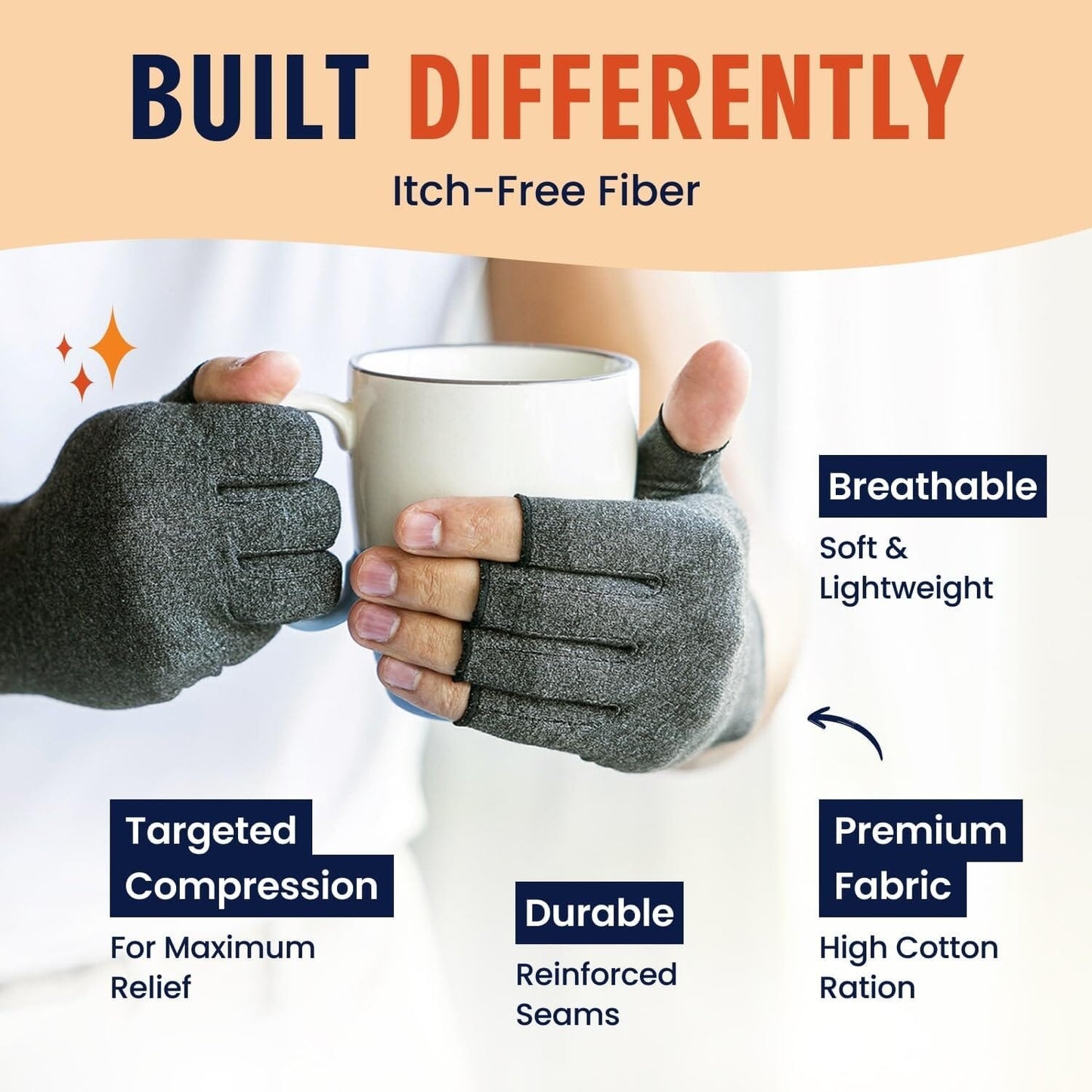 Dr. Frederick's Original Arthritis Compression Gloves for Women & Men - Ideal for Arthritis Hand Pain Relief, Carpal Tunnel, Reynaud’s & Poor Circulation