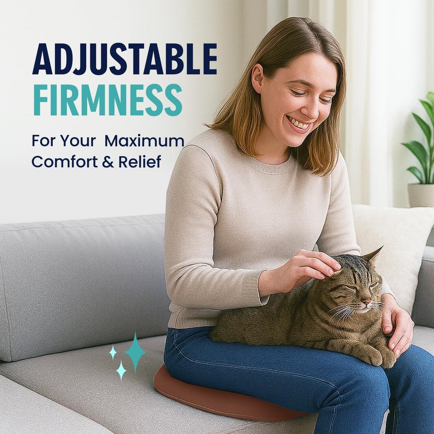 Dr. Frederick's Original Donut Pillow - 15" Inflatable Donut Cushion for Tailbone Pain Relief - Seat Cushion for Hemorrhoids, Bed Sores, Prostatitis - Vinyl & Flannel - Red Back Pain Dr. Frederick's Original