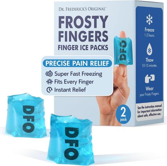 Dr. Frederick's Original Frosty Fingers - 2 ct - Gel Ice Packs for Finger, Thumb, or Joint Pain Relief - Reusable & Adjustable Sleeves Finger Pain Dr. Frederick's Original