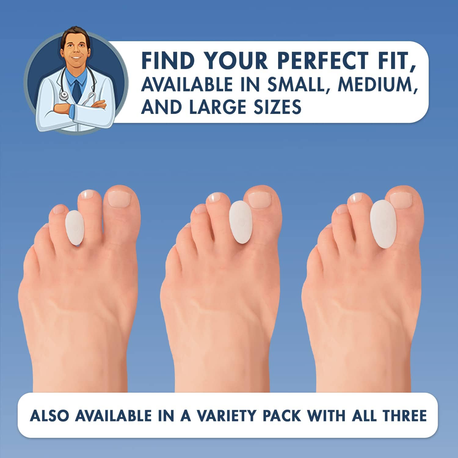 Dr. Frederick's Original Gel Toe Separators - 6 Pieces - Small Size - Super Soft Gel for Bunion Pain Relief, Overlapping Toes, Hammer Toe - Gentle Realignment & All Day Comfort Foot Pain Dr. Frederick's Original