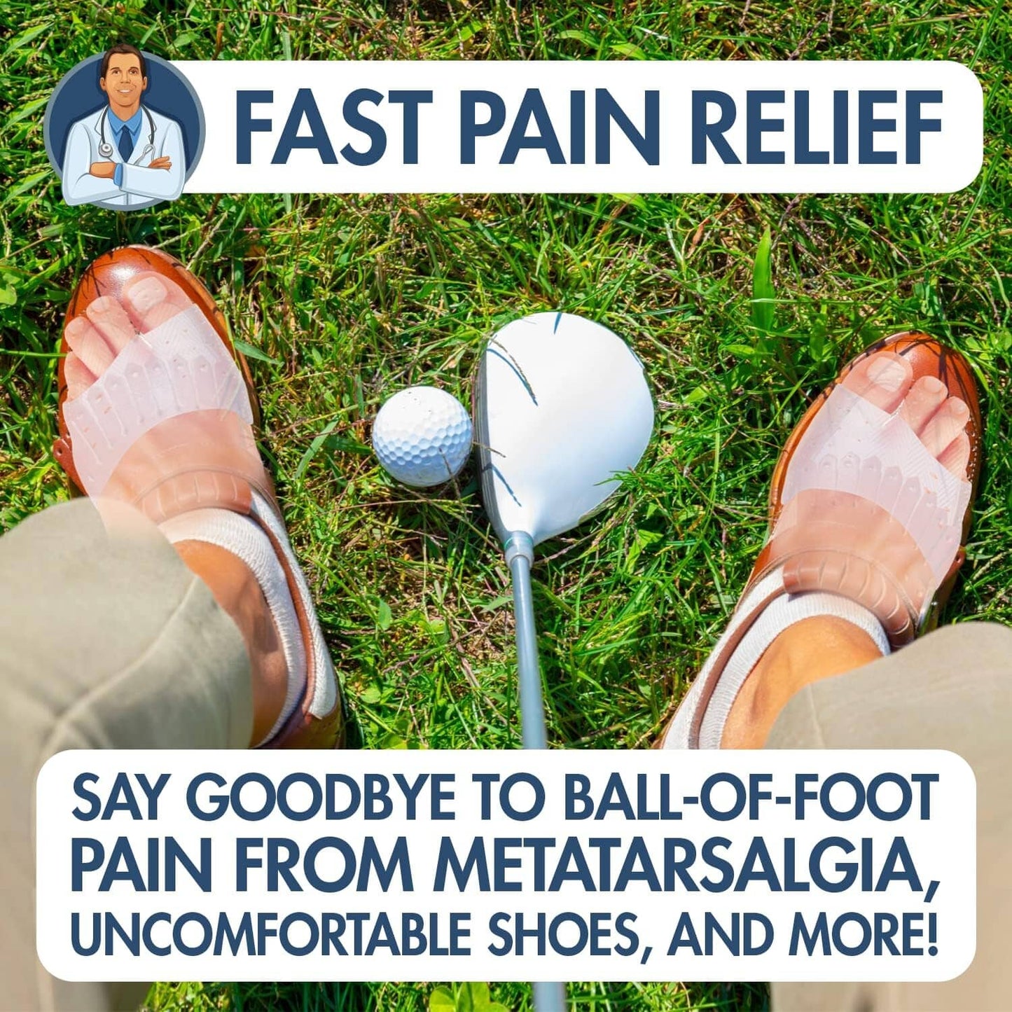 Dr. Frederick's Original Metatarsal Sleeves Plus - 50% More Cushioning - 4 Pieces - Metatarsal Pads for Women & Men Foot Pain Dr. Frederick's Original
