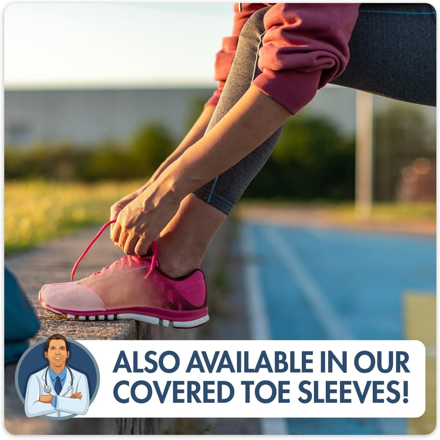 Dr. Frederick's Original Open Toe Sleeves | Half Toe Sleeve Metatarsal Pads | 4 Pieces | Ball of Foot Cushions | Great for Calluses and Blisters | for Men and Women | Perfect for High Heel Shoes Foot Pain Dr. Frederick's Original