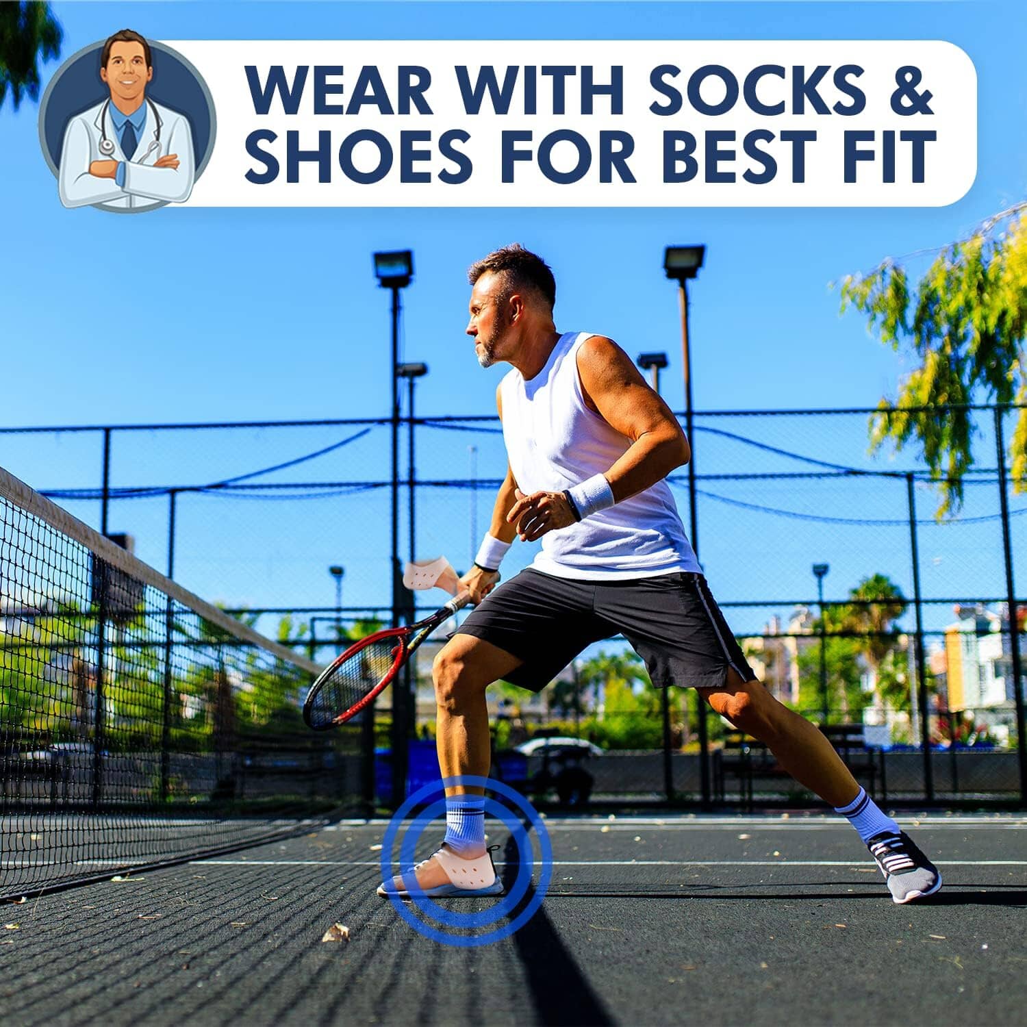 Dr. Frederick's Original Gel Heel Guards - 4 ct - Soft Heel Protectors for Plantar Fasciitis, Spur Pain & Gout - Comfortable Inserts for Shoes Foot Pain Dr. Frederick's Original