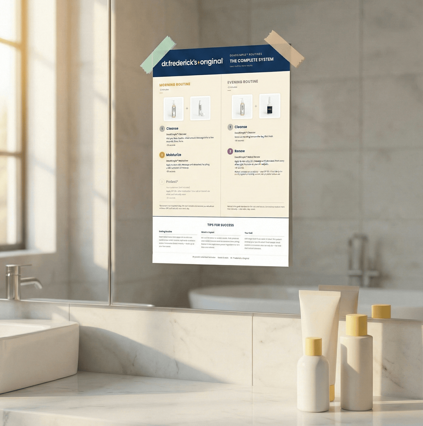 DeadSimple™ Routines - 6 Printable Routine Cards for Your Mirror