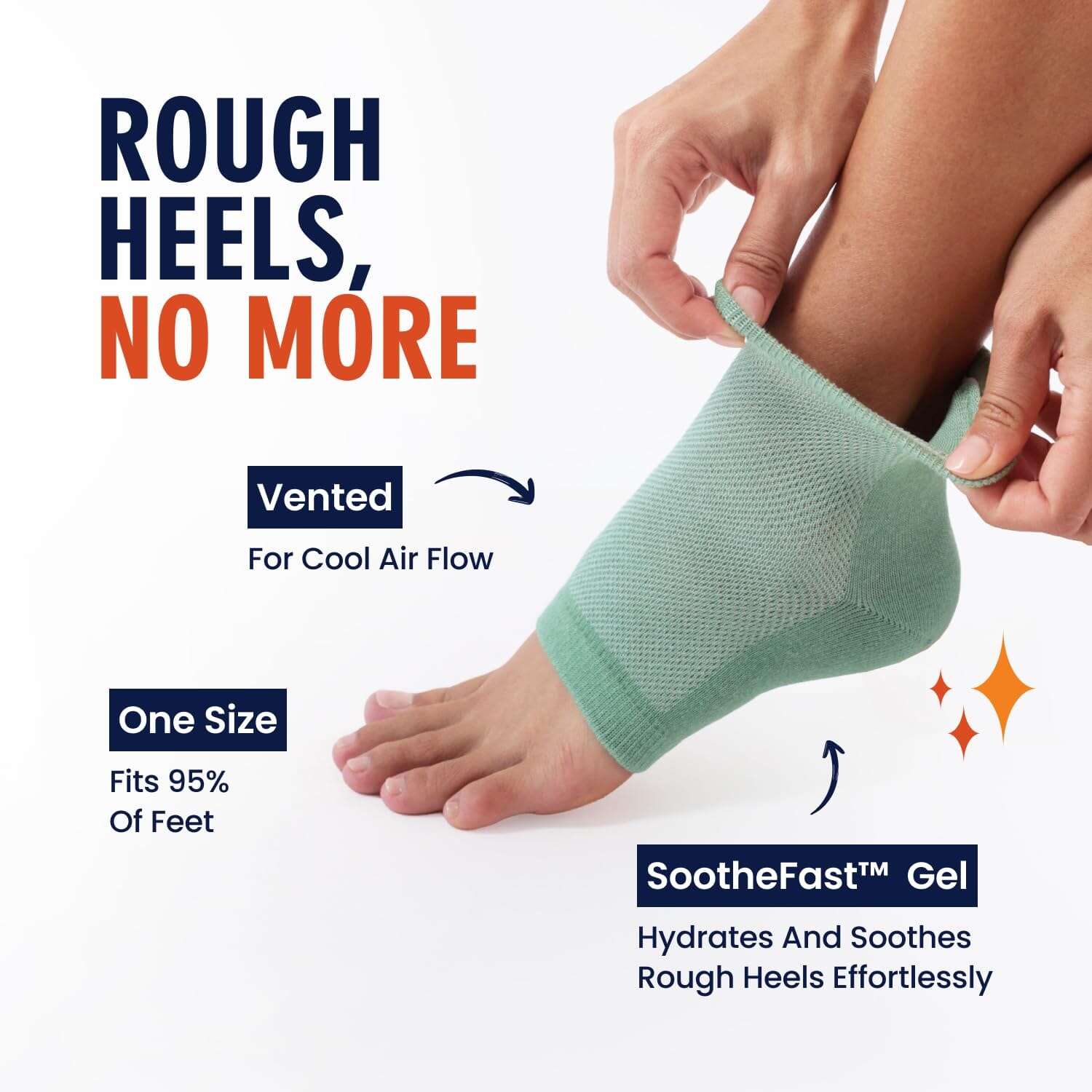 Dr. Frederick's Original Moisturizing Heel Socks for Cracked Heel Treatment - 6 Pairs - Socks for Dry Feet - Cracked Skin Repair & Overnight Hydration - Foot Care for Women & Men - Power Pack Cracked Heel Dr. Frederick's Original
