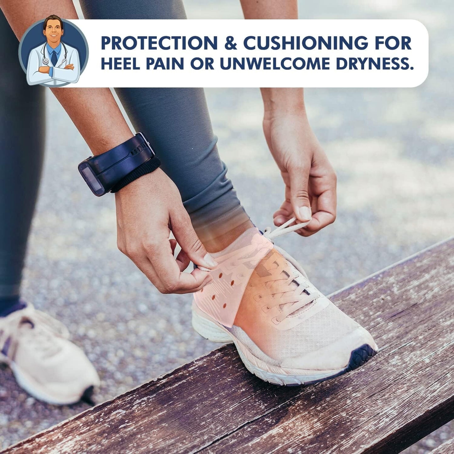 Dr. Frederick's Original Gel Heel Guards - 4 ct - Soft Heel Protectors for Plantar Fasciitis, Spur Pain & Gout - Comfortable Inserts for Shoes Foot Pain Dr. Frederick's Original