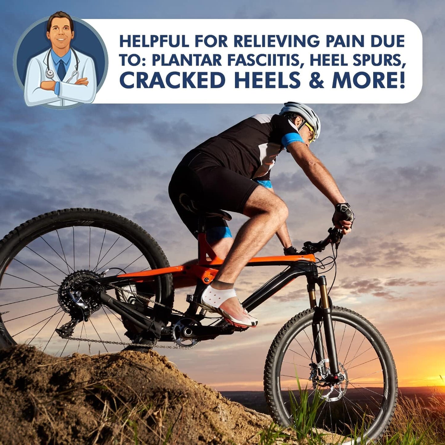 Dr. Frederick's Original Gel Heel Guards - 4 ct - Soft Heel Protectors for Plantar Fasciitis, Spur Pain & Gout - Comfortable Inserts for Shoes Foot Pain Dr. Frederick's Original