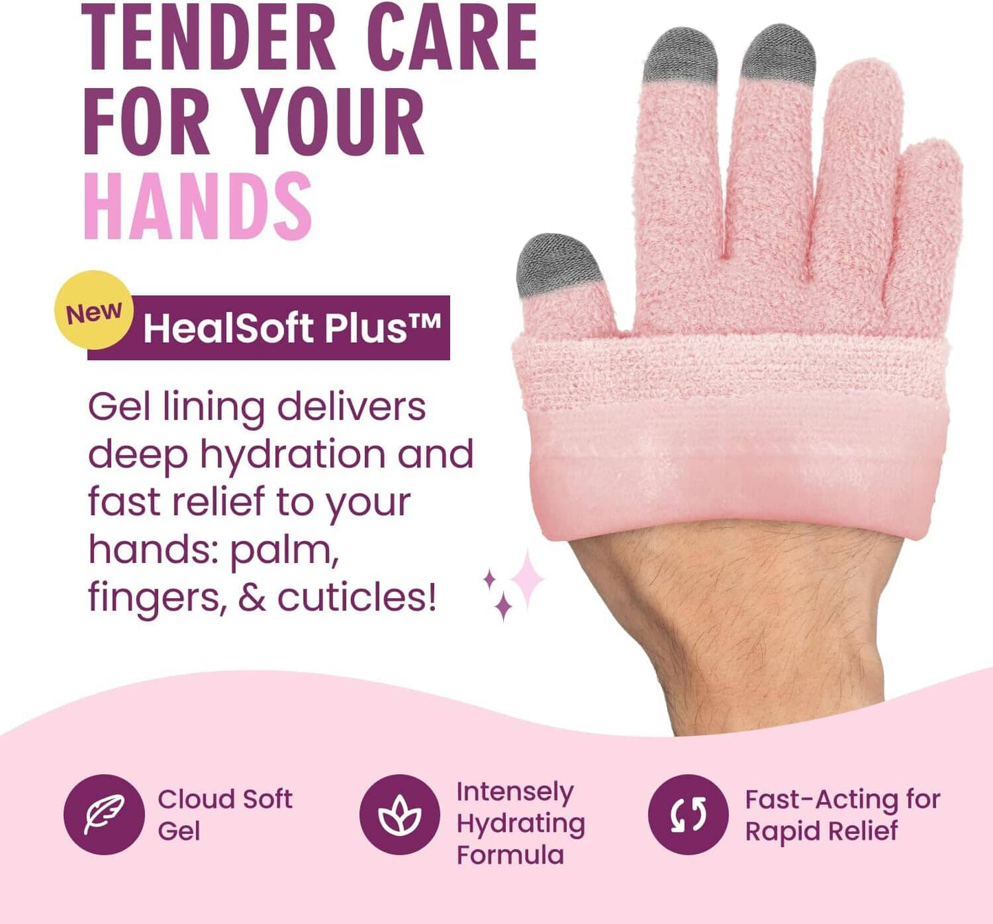 Dr. Frederick's Original Moisturizing Gel Gloves -- Deep Moisturizing and Fast Relief for Dry Hands -- Touchscreen-Friendly -- Mango Butter, Shea Butter, Jojoba, & Coconut Oil Dr. Frederick's Original