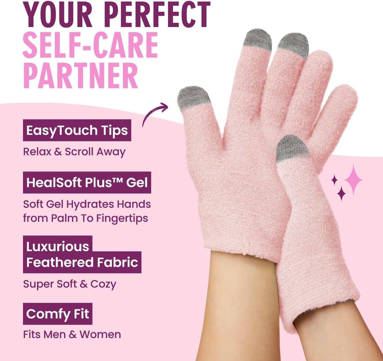 Dr. Frederick's Original Moisturizing Gel Gloves -- Deep Moisturizing and Fast Relief for Dry Hands -- Touchscreen-Friendly -- Mango Butter, Shea Butter, Jojoba, & Coconut Oil Dr. Frederick's Original