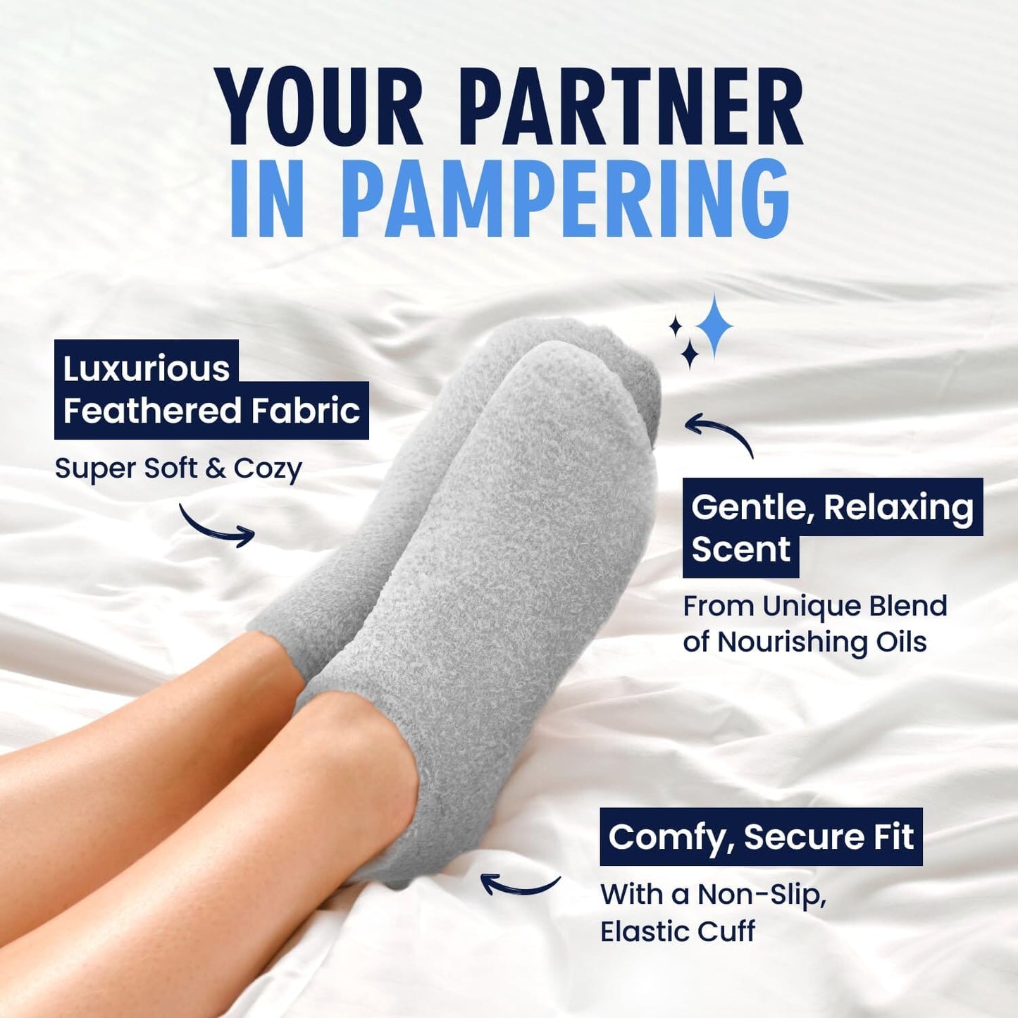Dr. Frederick's Original Moisturizing Gel Socks for Men & Women -- Dry Feet & Cracked Heel Treatment -- Full Foot Gel Lining with Mango Butter, Shea Butter, Jojoba & Coconut Oil Dr. Frederick's Original