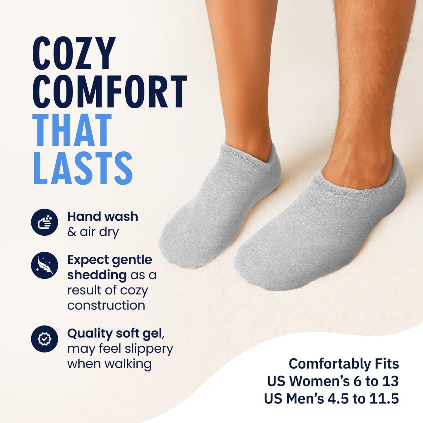 Dr. Frederick's Original Moisturizing Gel Socks for Men & Women -- Dry Feet & Cracked Heel Treatment -- Full Foot Gel Lining with Mango Butter, Shea Butter, Jojoba & Coconut Oil Dr. Frederick's Original
