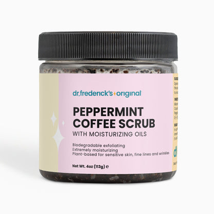 Dr. Frederick's Original Peppermint Coffee Scrub - Exfoliating Hand & Foot Scrub with Organic Coffee, Coconut Oil & Sea Salt - Moisturizing Treatment for Dry Cracked Heels & Rough Hands (4oz) Moisturizing Therapy Dr. Frederick's Original 