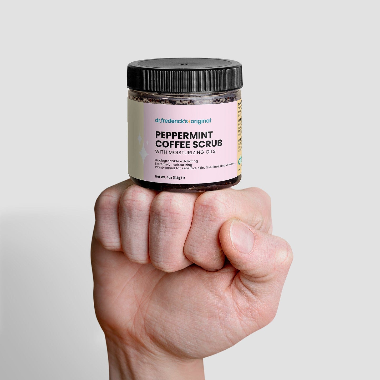 Dr. Frederick's Original Peppermint Coffee Scrub - Exfoliating Hand & Foot Scrub with Organic Coffee, Coconut Oil & Sea Salt - Moisturizing Treatment for Dry Cracked Heels & Rough Hands (4oz) Moisturizing Therapy Dr. Frederick's Original 