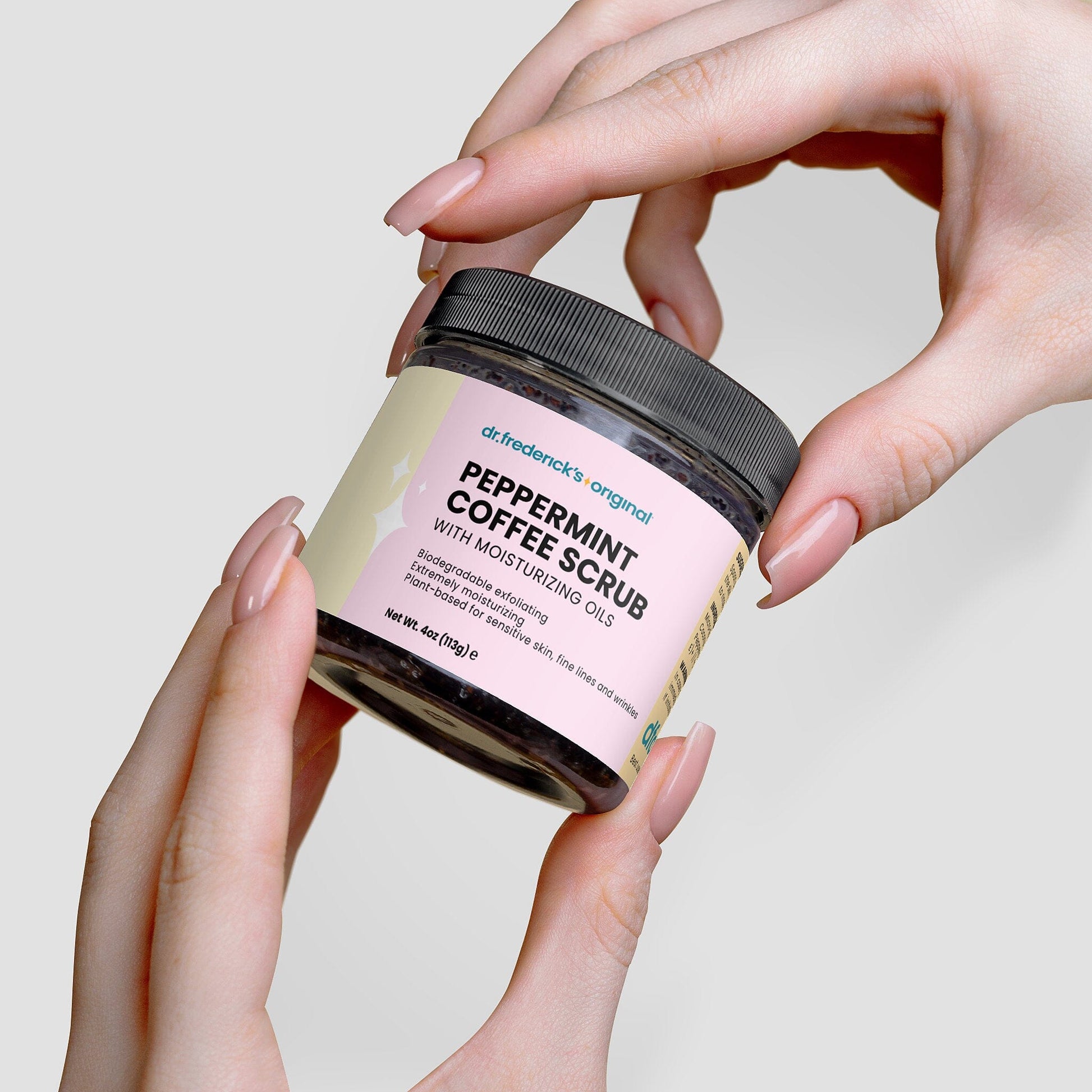 Dr. Frederick's Original Peppermint Coffee Scrub - Exfoliating Hand & Foot Scrub with Organic Coffee, Coconut Oil & Sea Salt - Moisturizing Treatment for Dry Cracked Heels & Rough Hands (4oz) Moisturizing Therapy Dr. Frederick's Original 