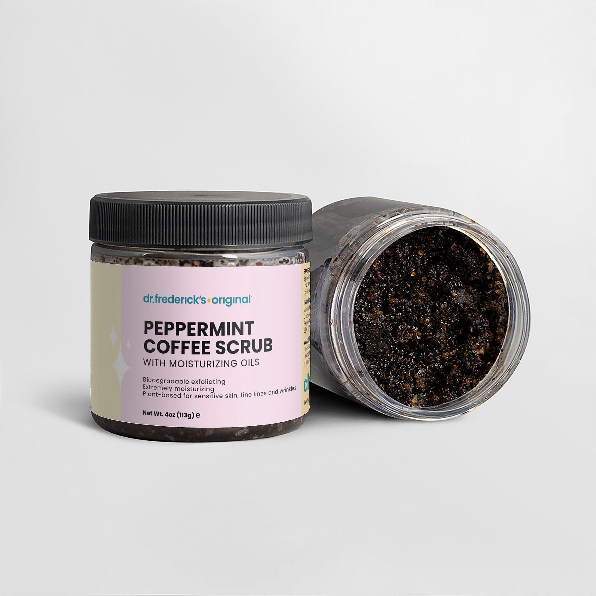 Dr. Frederick's Original Peppermint Coffee Scrub - Exfoliating Hand & Foot Scrub with Organic Coffee, Coconut Oil & Sea Salt - Moisturizing Treatment for Dry Cracked Heels & Rough Hands (4oz) Moisturizing Therapy Dr. Frederick's Original 