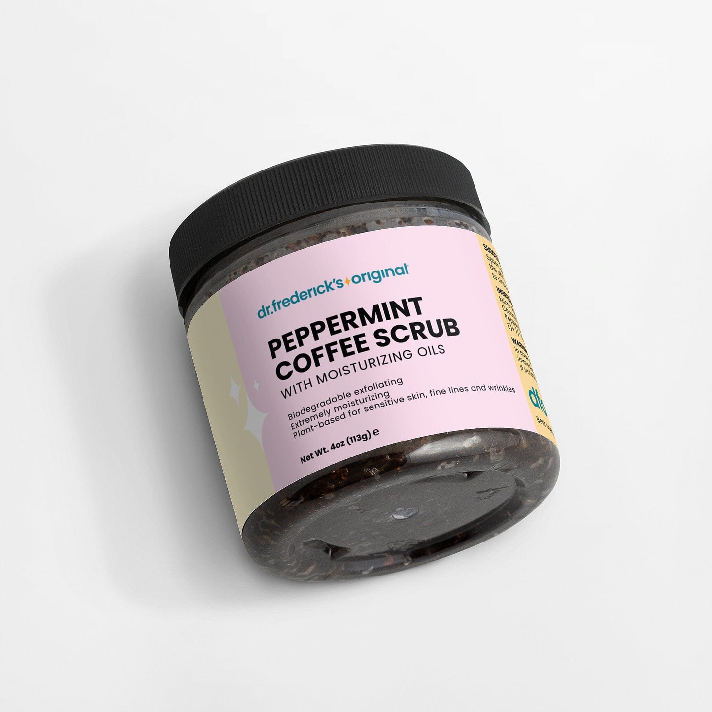 Dr. Frederick's Original Peppermint Coffee Scrub - Exfoliating Hand & Foot Scrub with Organic Coffee, Coconut Oil & Sea Salt - Moisturizing Treatment for Dry Cracked Heels & Rough Hands (4oz) Moisturizing Therapy Dr. Frederick's Original 