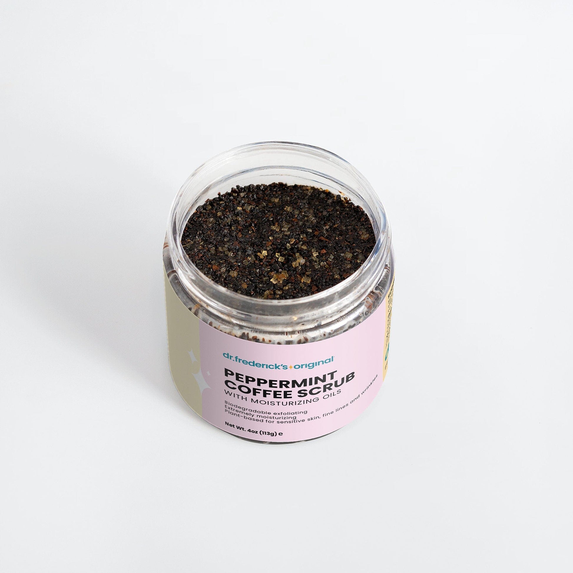 Dr. Frederick's Original Peppermint Coffee Scrub - Exfoliating Hand & Foot Scrub with Organic Coffee, Coconut Oil & Sea Salt - Moisturizing Treatment for Dry Cracked Heels & Rough Hands (4oz) Moisturizing Therapy Dr. Frederick's Original 