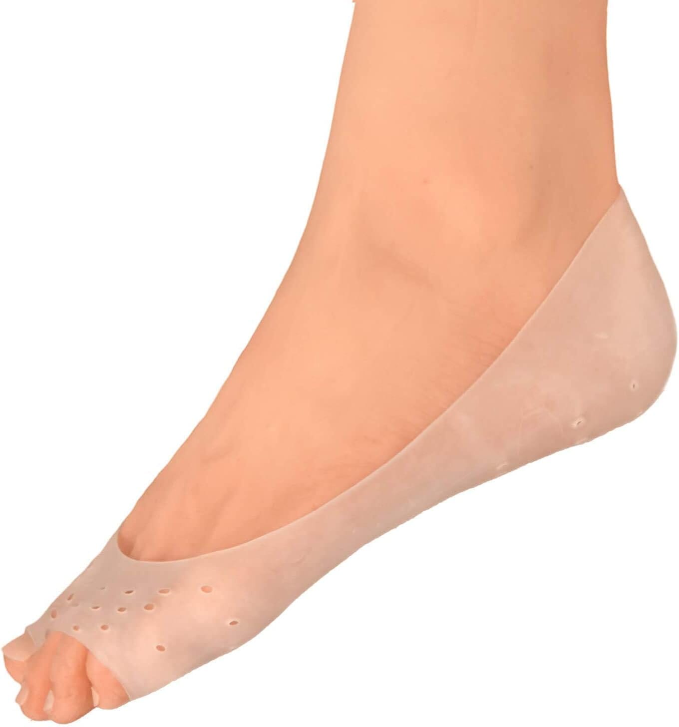 Dr. Frederick's Original Moisturizing Gel Socks - 4 Pieces - Prevents Dry Cracked Heels & Cracked Feet - Day & Night Socks - W4-10 | M5-8 Cracked Feet Dr. Frederick's Original 