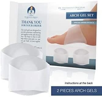 Dr. Frederick&#39;s Original Arch Support Shoe Insert Gel Set - 2 Pieces - Soft Gel Sleeves for Plantar Fasciitis Support &amp; Flat Foot Support - Pain Relief - Men &amp; Women - LARGE - W8-14 | M6-13 Foot Pain Dr. Frederick&#39;s Original 