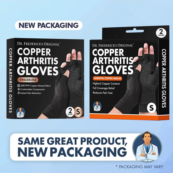 Dr. Frederick's Original Copper Arthritis Glove 2 Gloves Perfect C