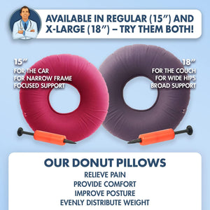 Dr. Frederick s Original Donut Cushion 15 Inflatable Donut Pillow