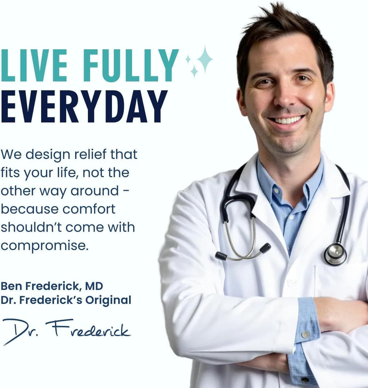 Dr. Frederick&#39;s Original Waterproof Thumb &amp; Wrist Brace - 4 ct - Spica Splint - Tendonitis Brace for Arthritis, De Quervain&#39;s - Fits Left or Right Hand - Women &amp; Men - Pain Relief &amp; Comfort Wrist Pain Dr. Frederick&#39;s Original 