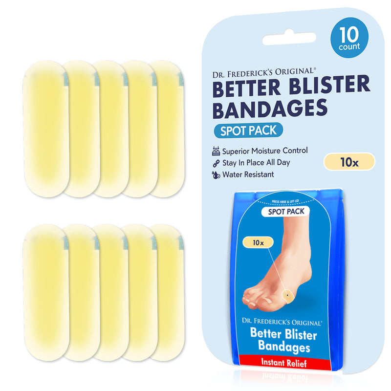 Dr. Frederick's Original Better Blister Bandages - 10 ct Spot Pack -- for Rapid Blister Prevention & Recovery Foot Pain Dr. Frederick's Original 