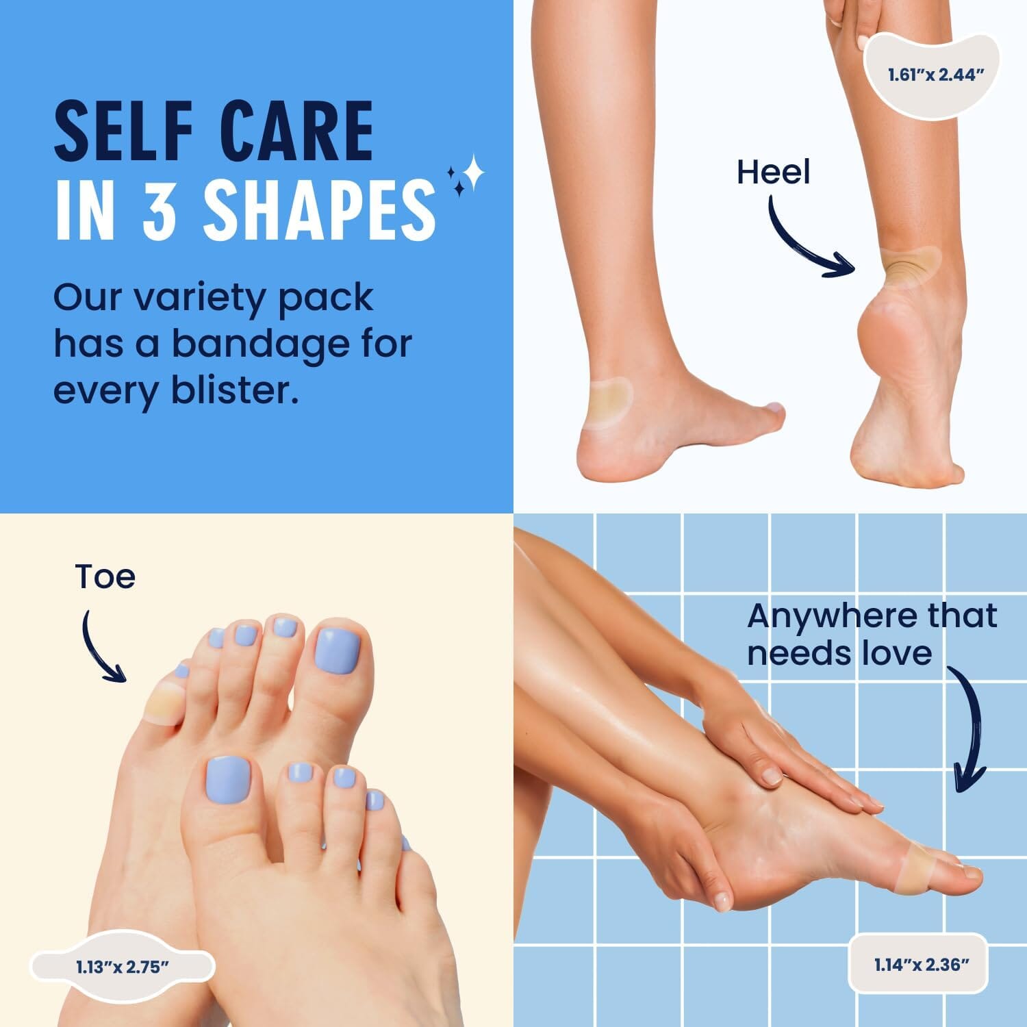 Better Blister™ Bandages - Hydrocolloid Blister Care Dr. Frederick's Original 