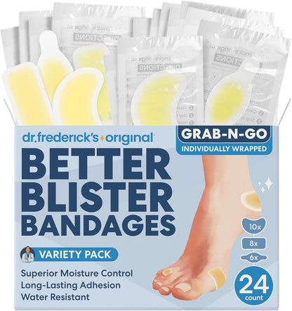 Better Blister™ Bandages - Hydrocolloid Blister Care Dr. Frederick's Original 24 Count - Variety Pack II 