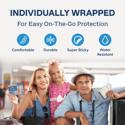 Dr. Frederick's Original Better Blister™ Bandages - 12ct - Water Resistant - 40% More Cushioning - Hydrocolloid Bandages for Foot, Toe, & Heel - Blister Pads for Prevention & Recovery - Variety Pack Blister Care Dr. Frederick's Original 