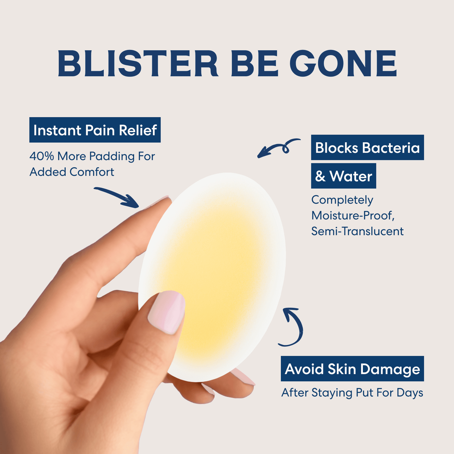 Dr. Frederick's Original Better Blister™ Bandages - 12ct - Water Resistant - 40% More Cushioning - Hydrocolloid Bandages for Foot, Toe, & Heel - Blister Pads for Prevention & Recovery - Variety Pack Blister Care Dr. Frederick's Original 