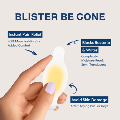Dr. Frederick's Original Better Blister™ Bandages - 12ct - Water Resistant - 40% More Cushioning - Hydrocolloid Bandages for Foot, Toe, & Heel - Blister Pads for Prevention & Recovery - Variety Pack Blister Care Dr. Frederick's Original 