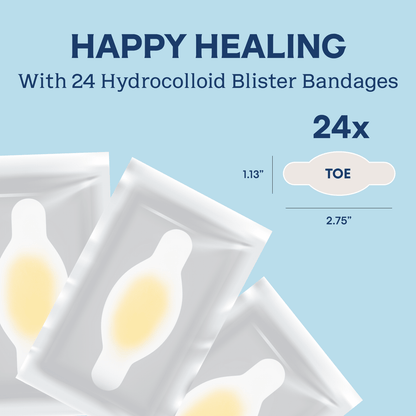 Dr. Frederick's Original Better Blister™ Bandages - 12ct - Water Resistant - 40% More Cushioning - Hydrocolloid Bandages for Foot, Toe, & Heel - Blister Pads for Prevention & Recovery - Variety Pack Blister Care Dr. Frederick's Original 
