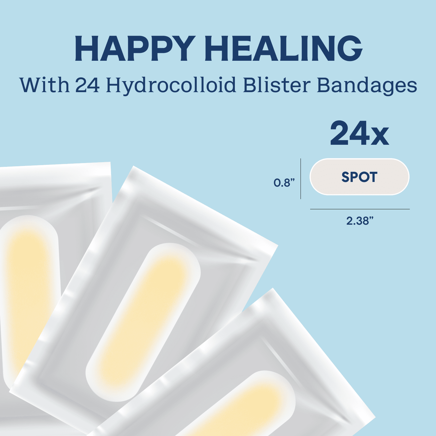 Dr. Frederick's Original Better Blister™ Bandages - 12ct - Water Resistant - 40% More Cushioning - Hydrocolloid Bandages for Foot, Toe, & Heel - Blister Pads for Prevention & Recovery - Variety Pack Blister Care Dr. Frederick's Original 